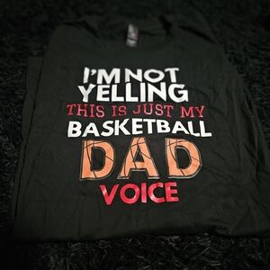 Basketball Dad Voice Black T-Shirt